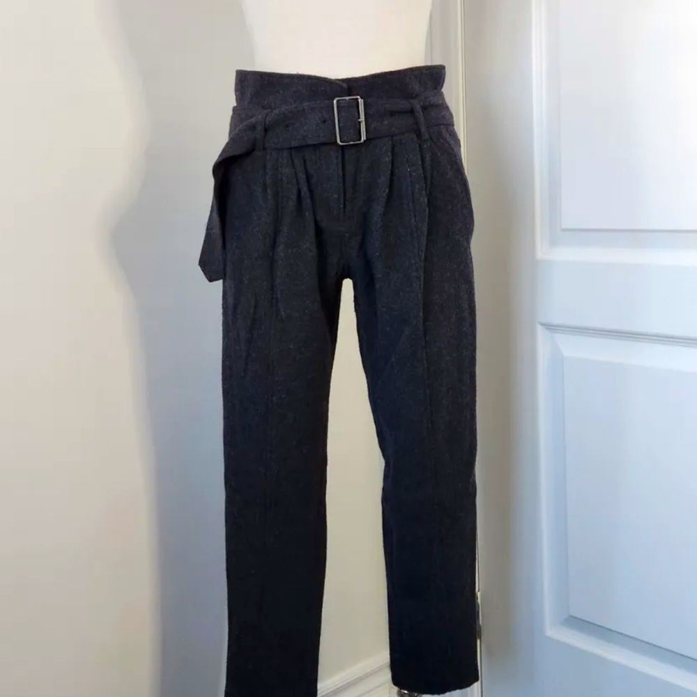 Burberry paper bag waist wool trouser